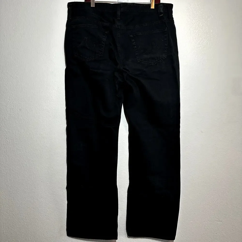 AG Adriano Goldschmied The Hero Straight Jean 100% Cotton Relax Fit Black 40x35